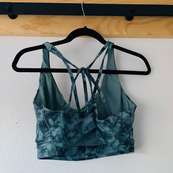 EUC Athleta Solace Strappy Sports Bra Marble Tie Dye, Size 1X - Picture 3 of 3
